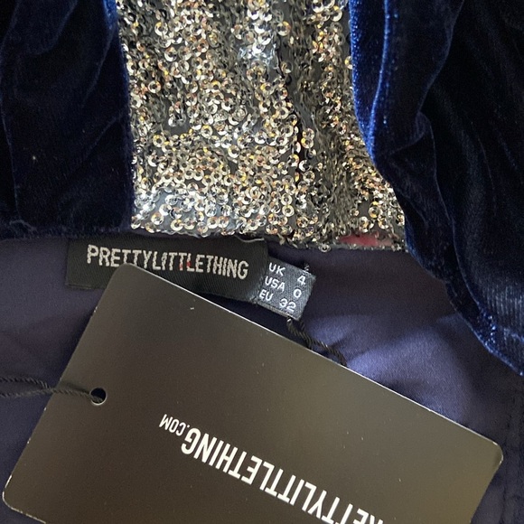 NWT! PrettyLittleThing sequin velvet shrug size 4 elegant glam cocktail party - Picture 14 of 14